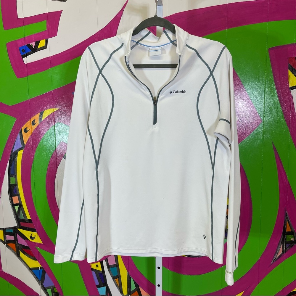 Columbia, 1/4 Zip Insect Blocker Long Sleeve Shirt. Size Medium. Good used cond!